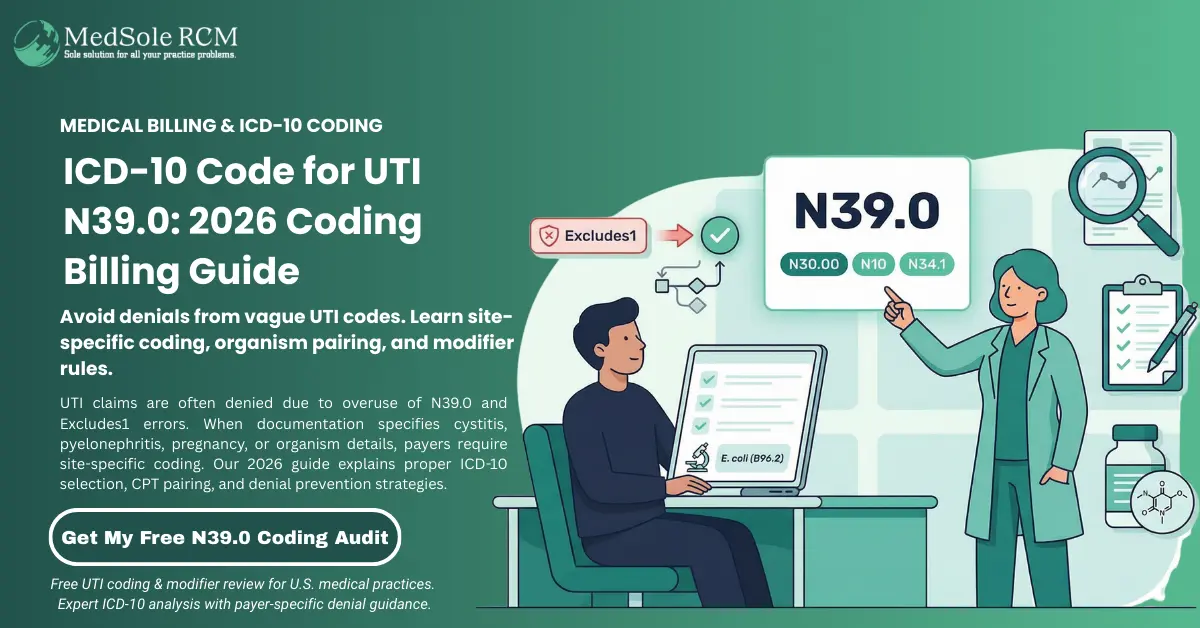 UTI ICD-10 Codes (N39.0): 2026 Coding & Billing Guide